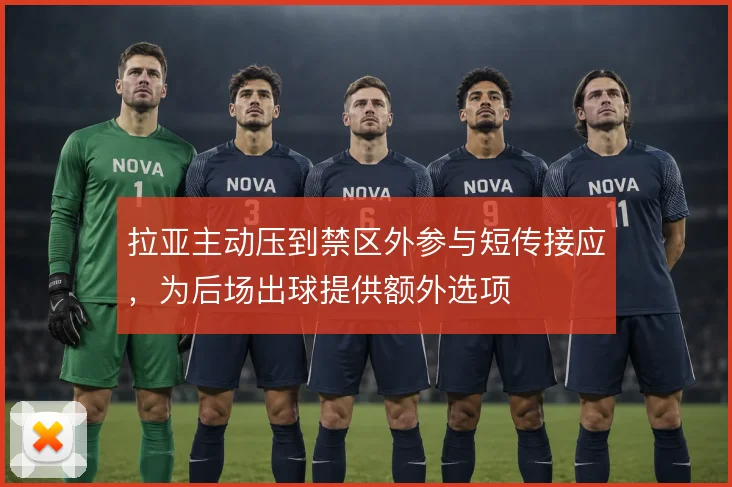 拉亚主动压到禁区外参与短传接应,为后场出球提供额外选项
